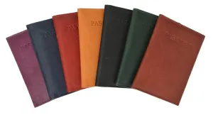 Genuine Leather Passport Cover Holder Wallet Case Travel Many Colors 601 CF BLIND (C)