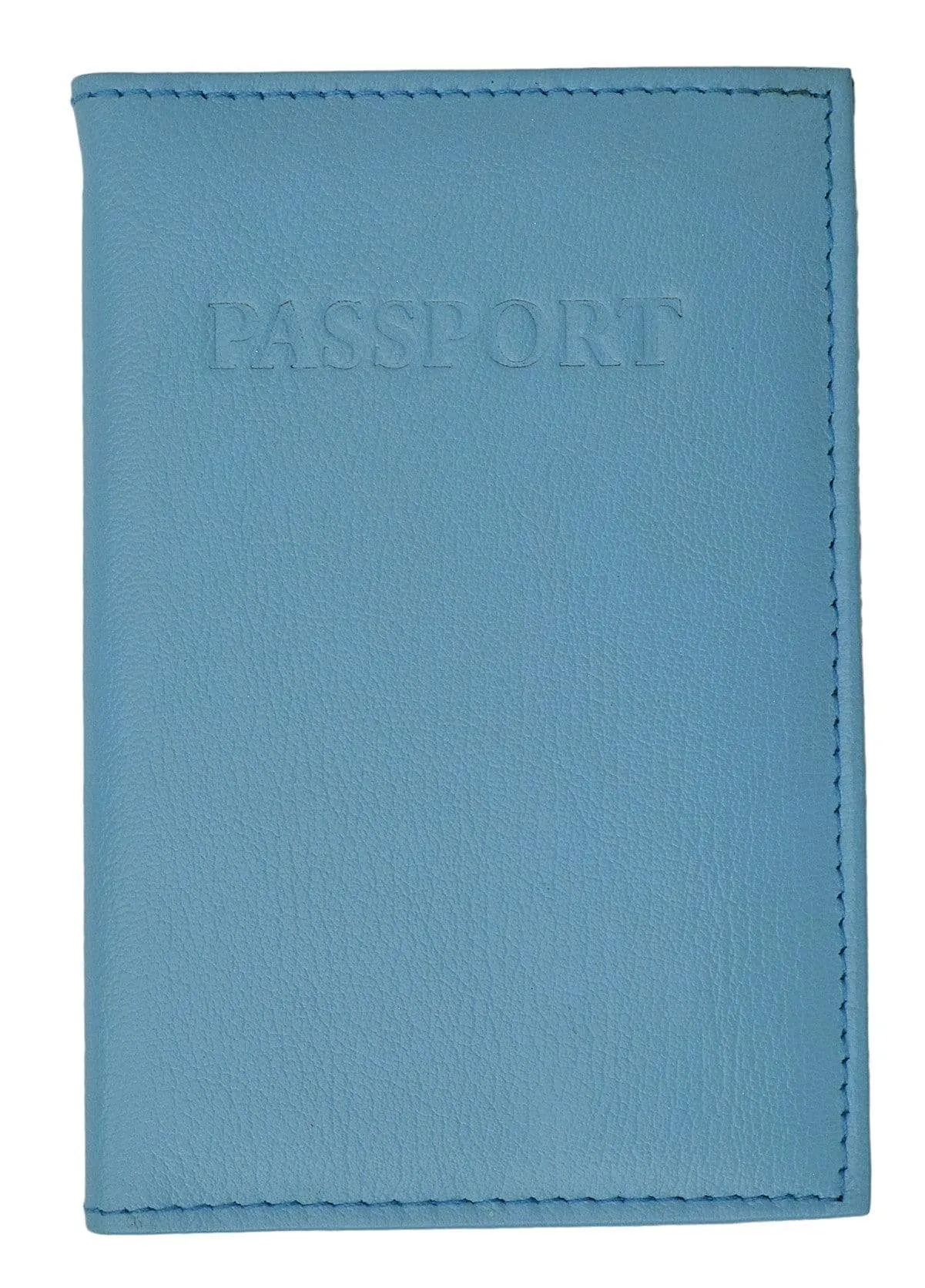 Genuine Leather Passport Cover Holder Wallet Case Travel Many Colors 601 CF BLIND (C)