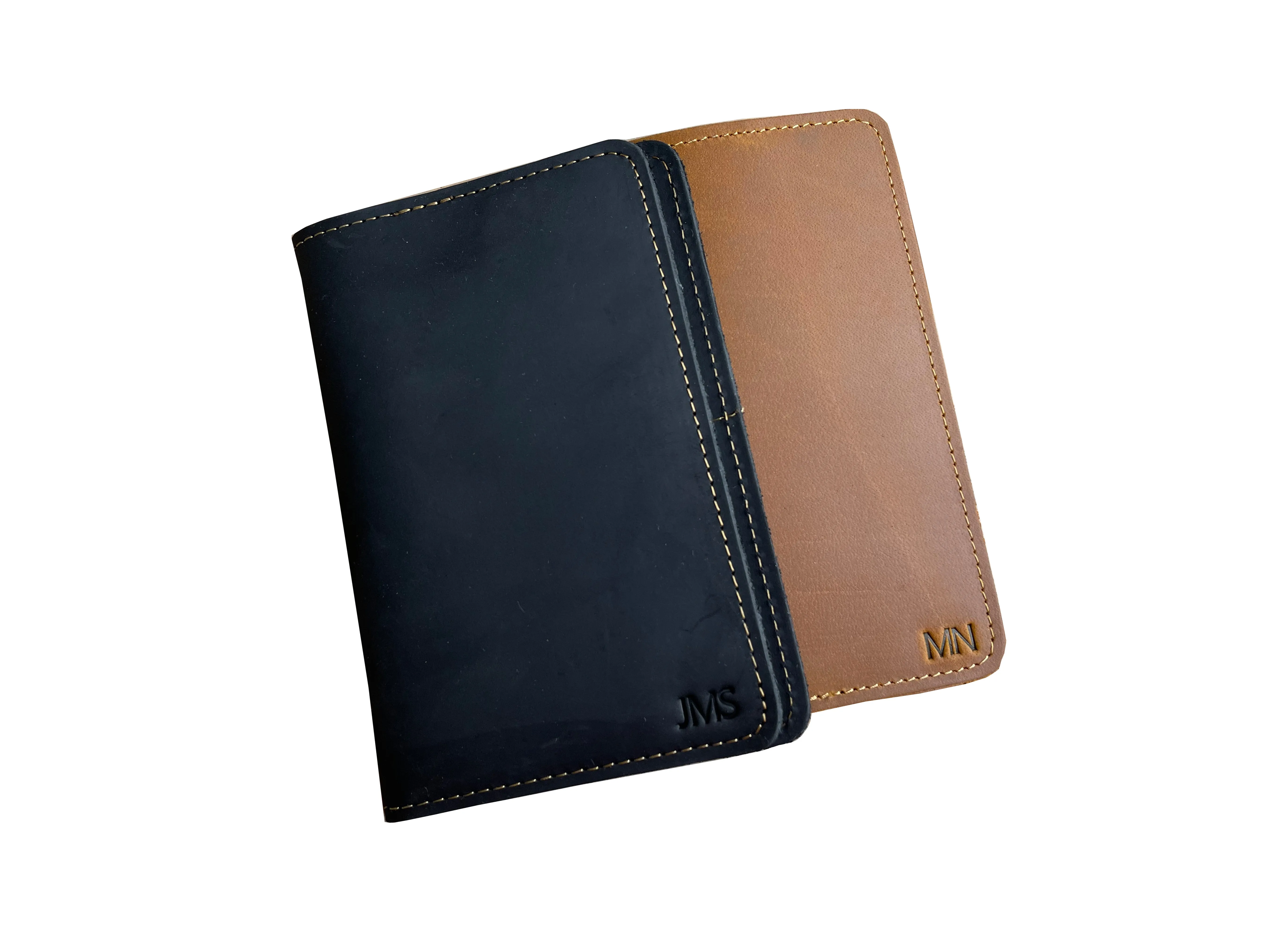 Genuine Leather Passport Holder Blue