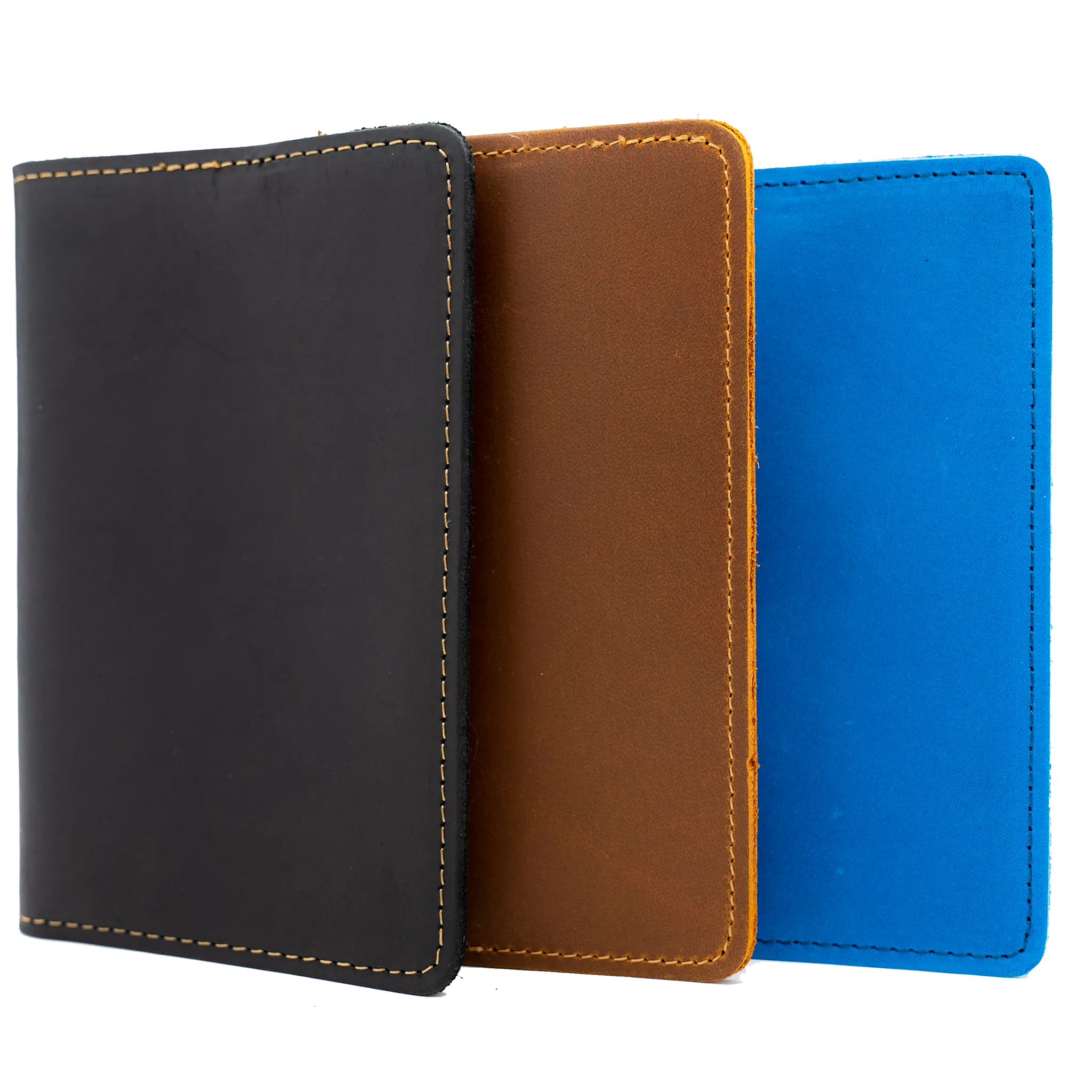 Genuine Leather Passport Holder Blue