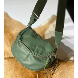 Green Leather Bag Crossbody Crossbody Green Leather Bag Womens Green Cross The Body Bag