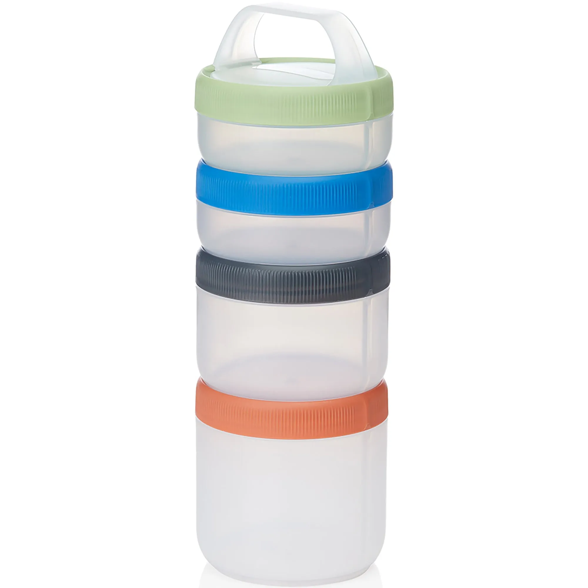 Humangear Stax Travel Stacking Containers - Clear/Spectrum