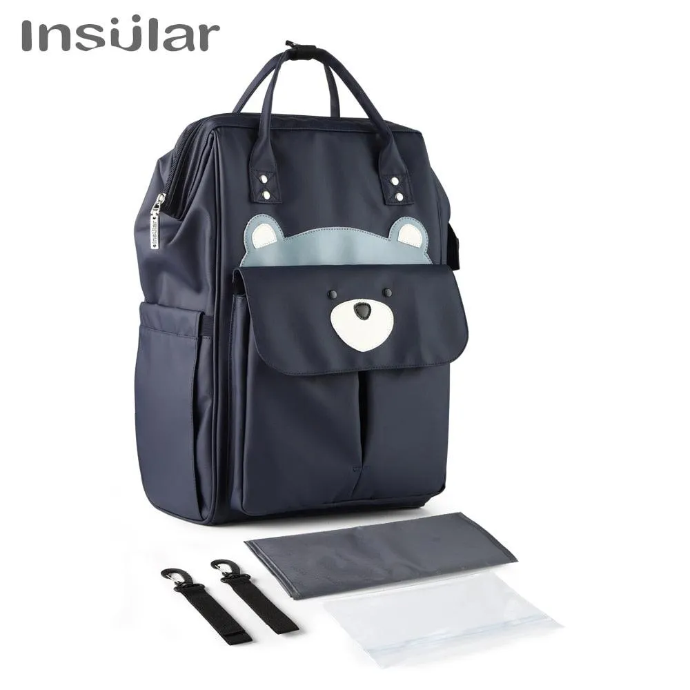 Insular Brand Nappy Backpack Bag Mummy Large Capacity Stroller Bag Mom Baby Multi-function Waterproof Outdoor Travel Diaper Bags