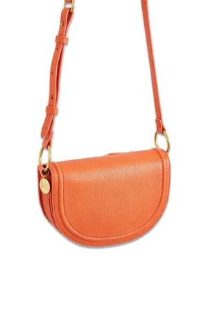 Kitty Orange Saddle Crossbody Bag