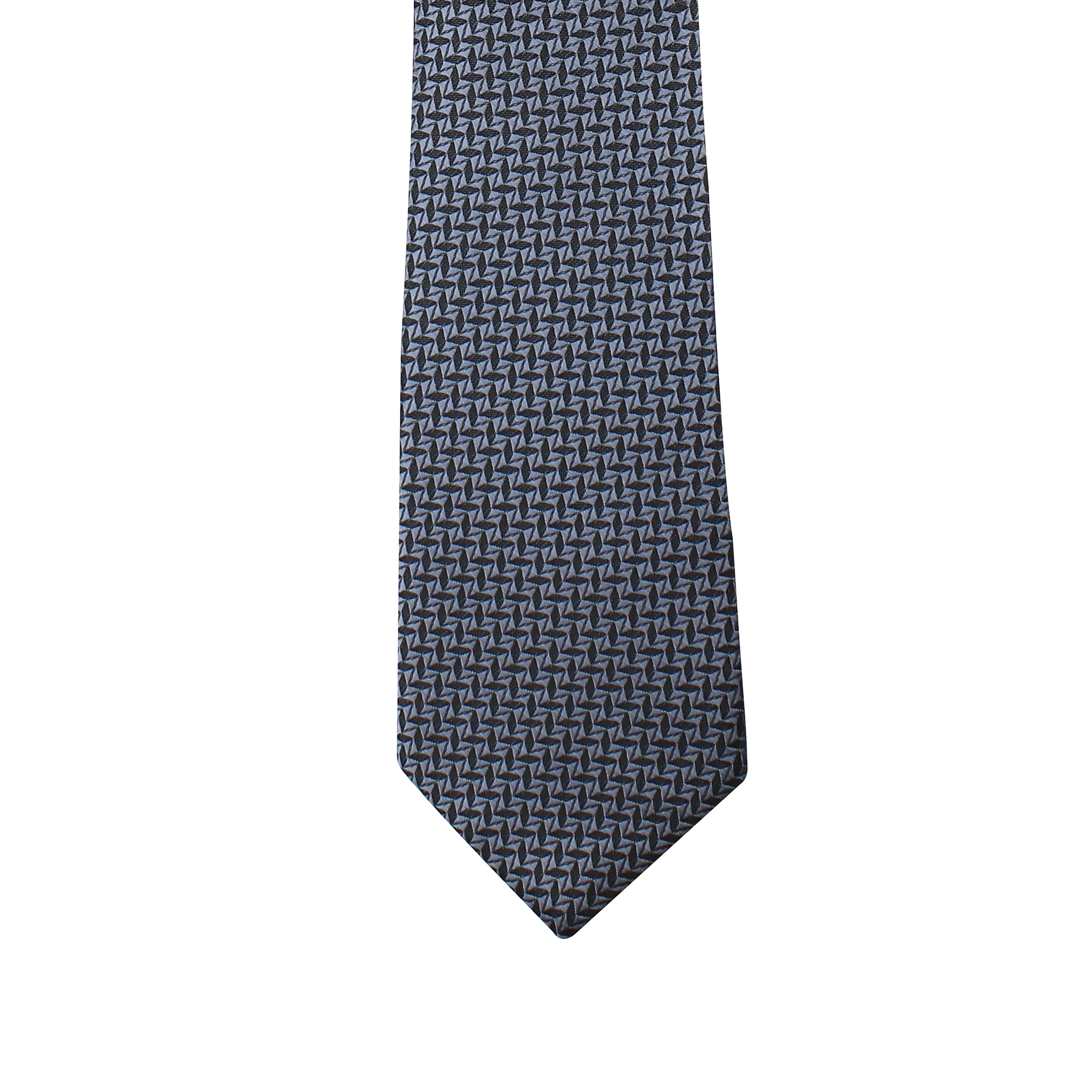 Kovove silver Abstract Necktie and Pocket Square Gift Box