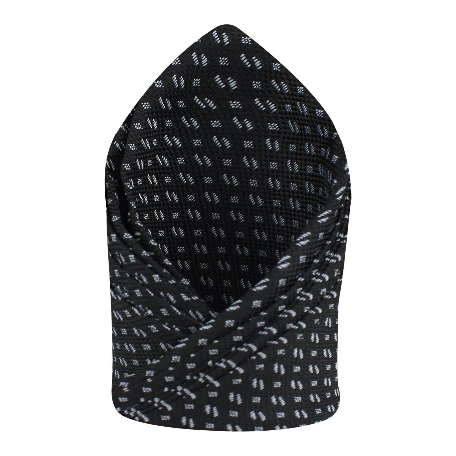 Kovove The Artistry Abstract Black Pocket Square For Men