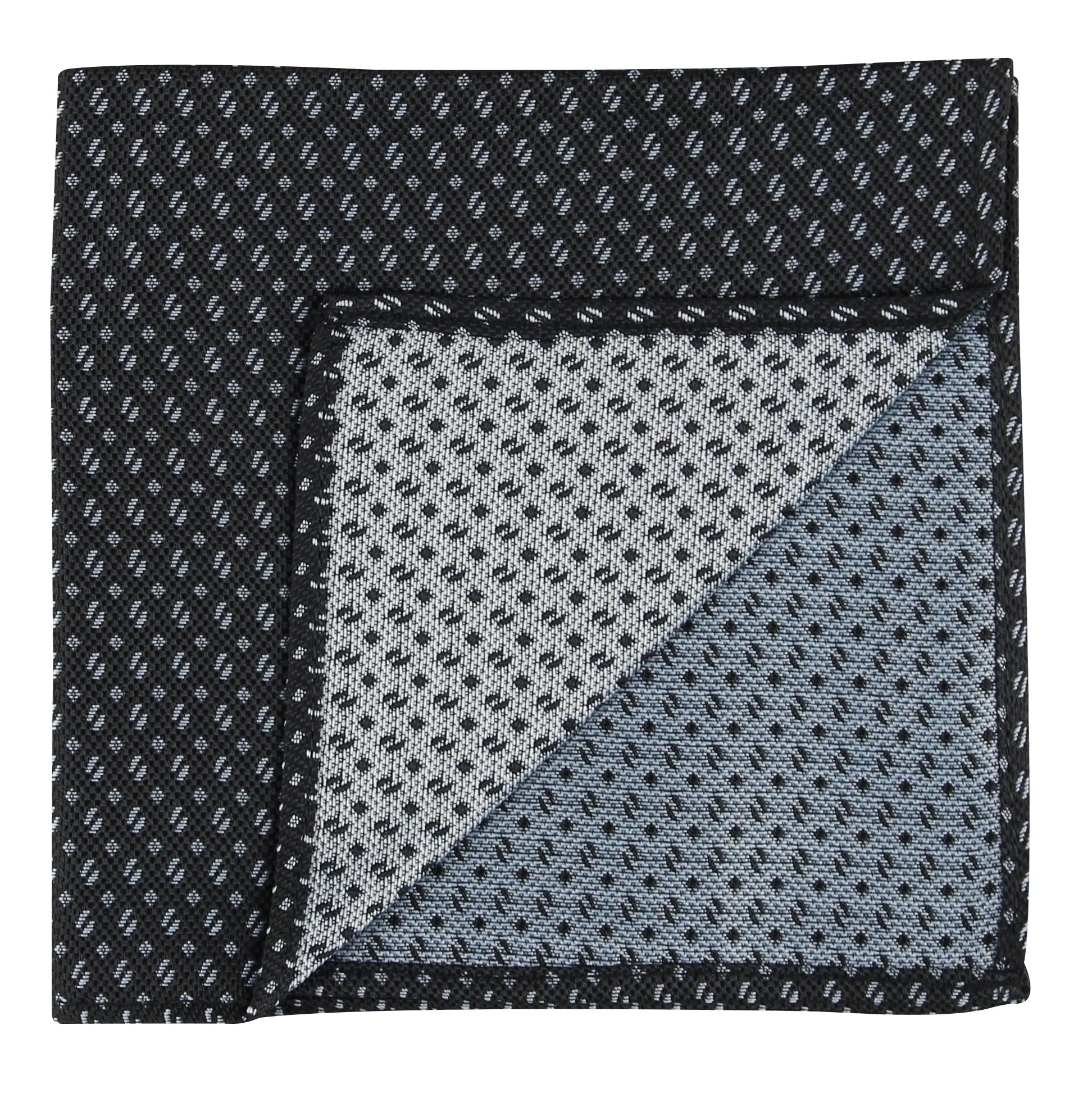 Kovove The Artistry Abstract Black Pocket Square For Men