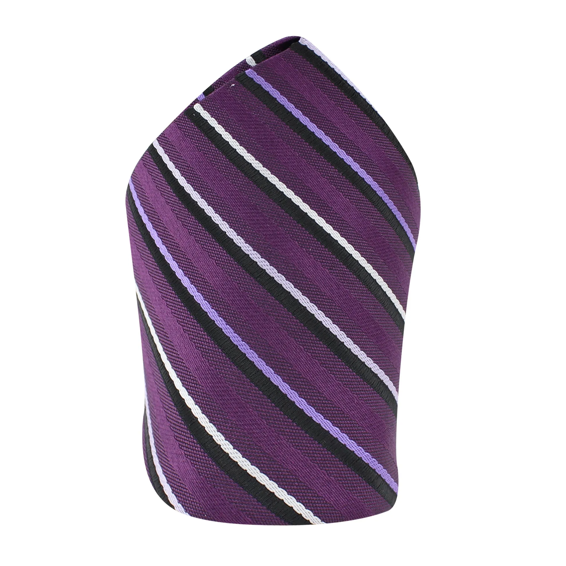 Kovove The Blissful Striped Purple Pocket Square For Men