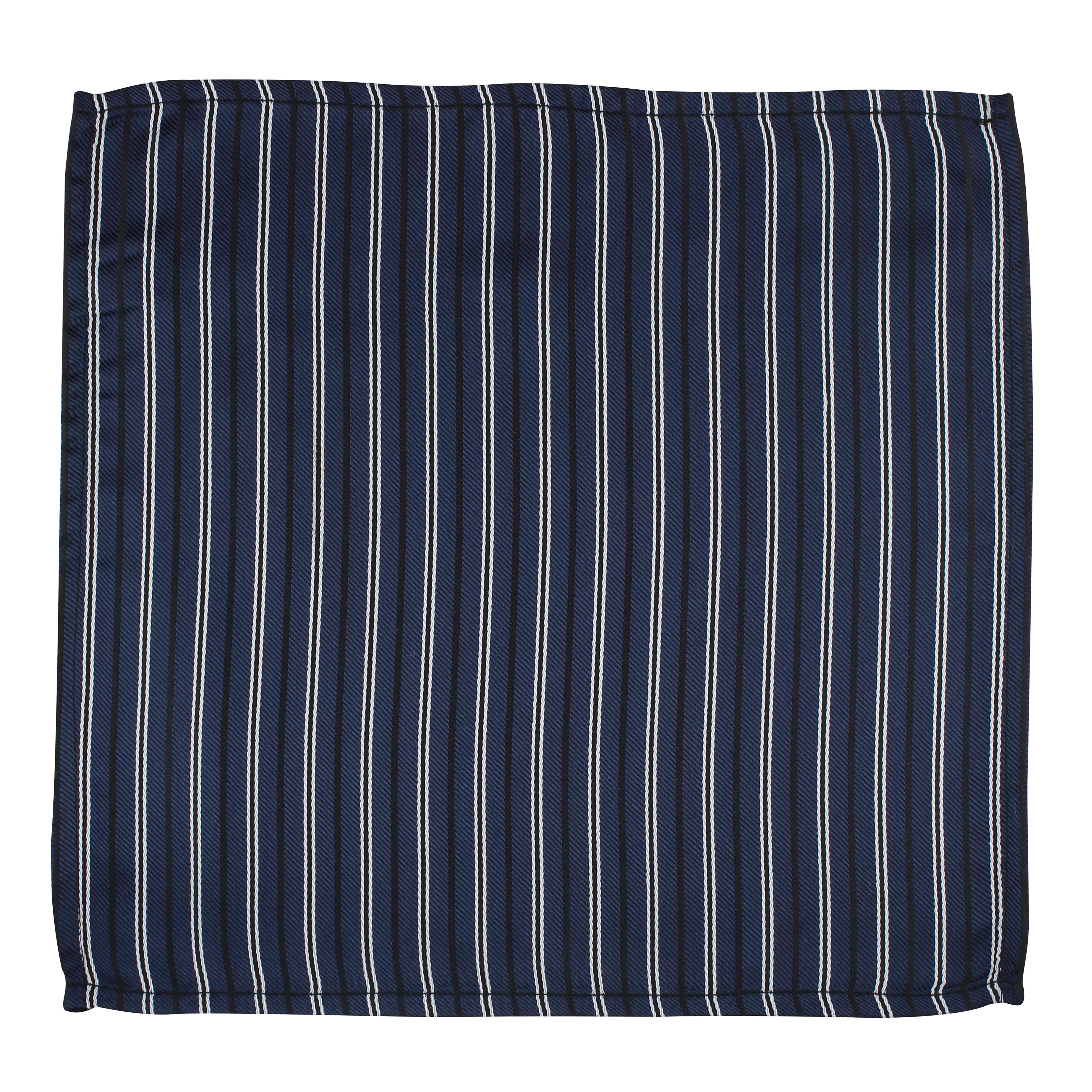 Kovove The Blue Treat Striped Pocket Square For Men