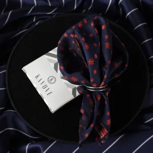 Kovove The Enchanting Floral Blue Pocket Square For Men