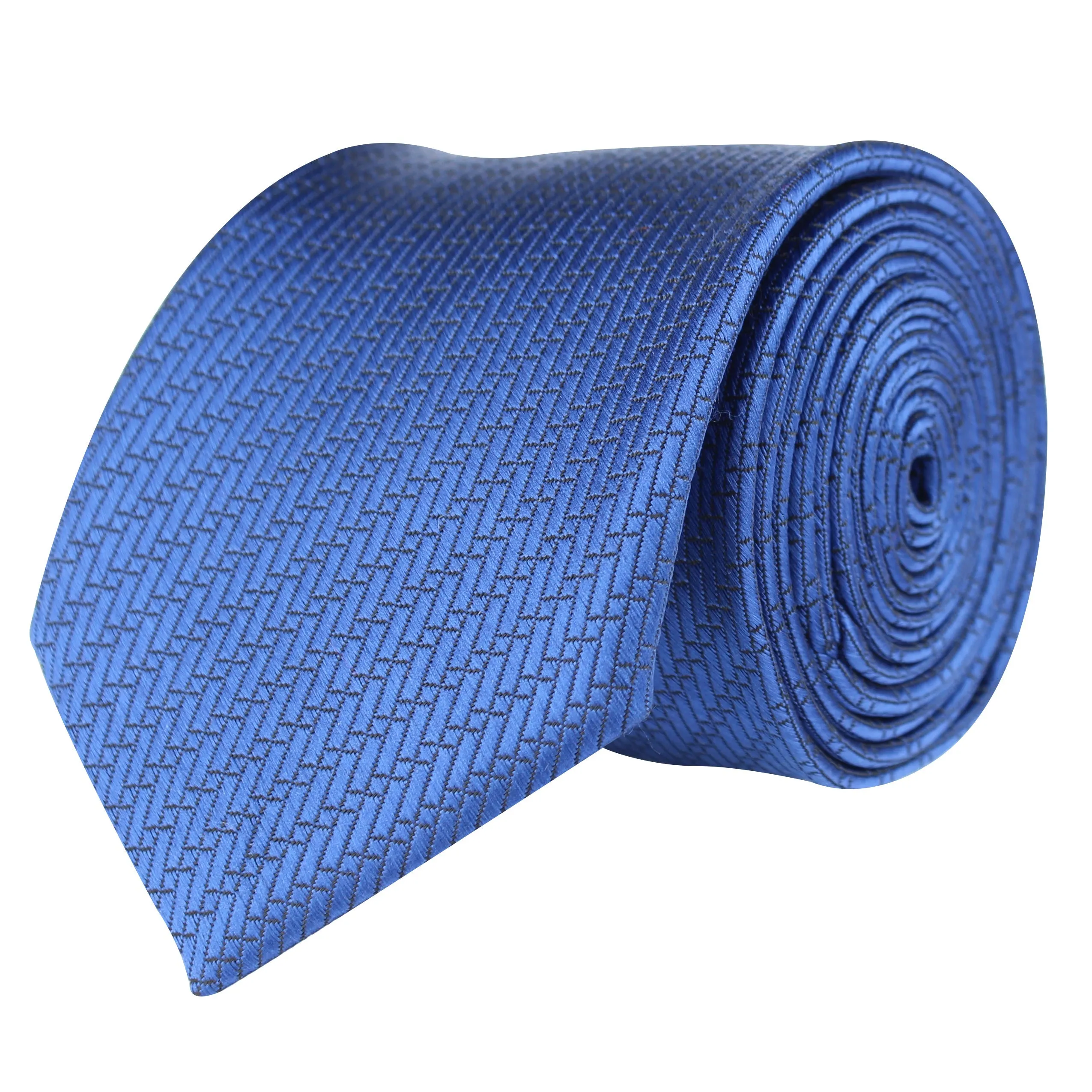 Kovove The Energise Self Pattern Blue Necktie For Men