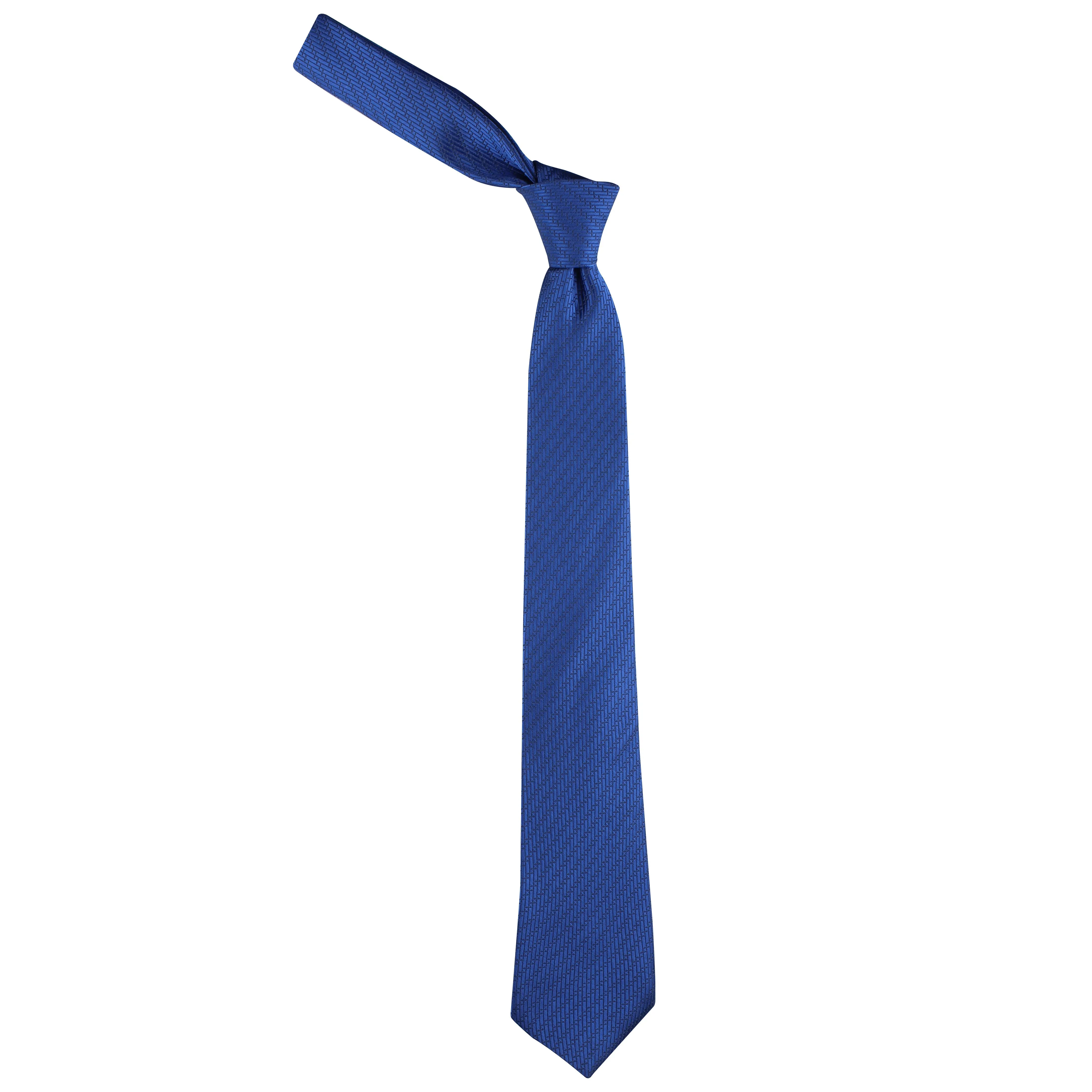 Kovove The Energise Self Pattern Blue Necktie For Men