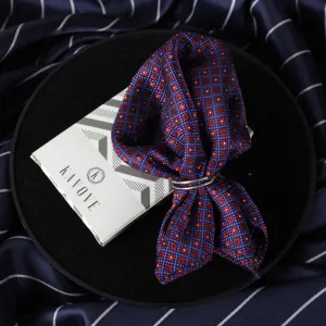 Kovove The Radiant Checkered  Maroon Pocket Square For Men