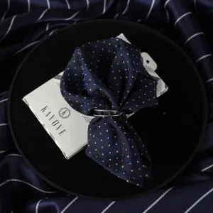 Kovove The Refreshing Twin Polka Dot  Blue Pocket Square For Men