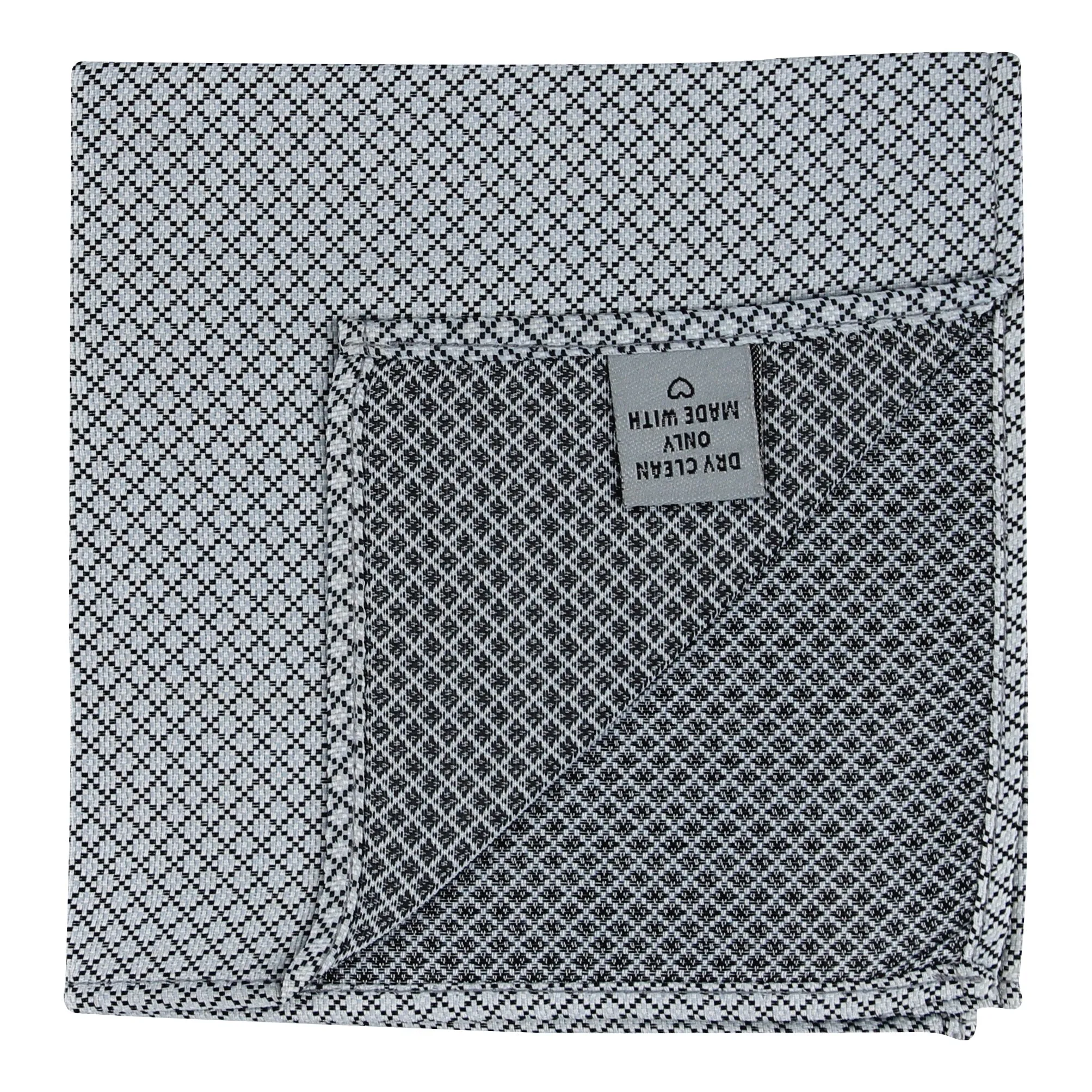 Kovove The Rogue Abstract Dark Grey Pocket Square For Men