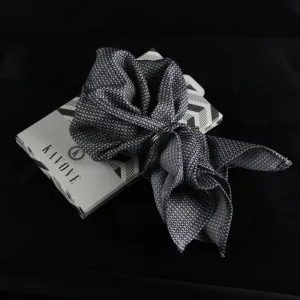 Kovove The Rogue Abstract Dark Grey Pocket Square For Men