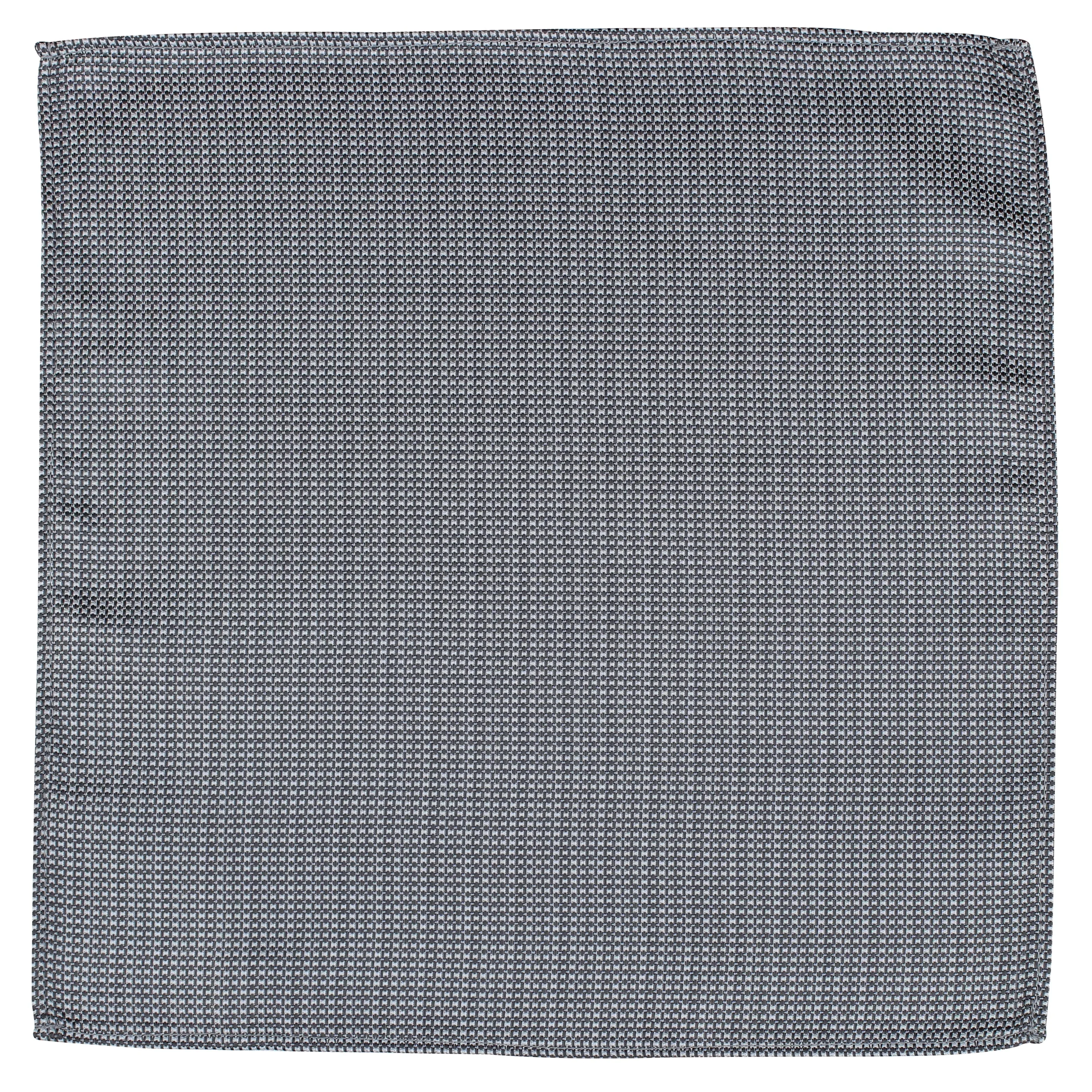 Kovove The Rogue Abstract Dark Grey Pocket Square For Men