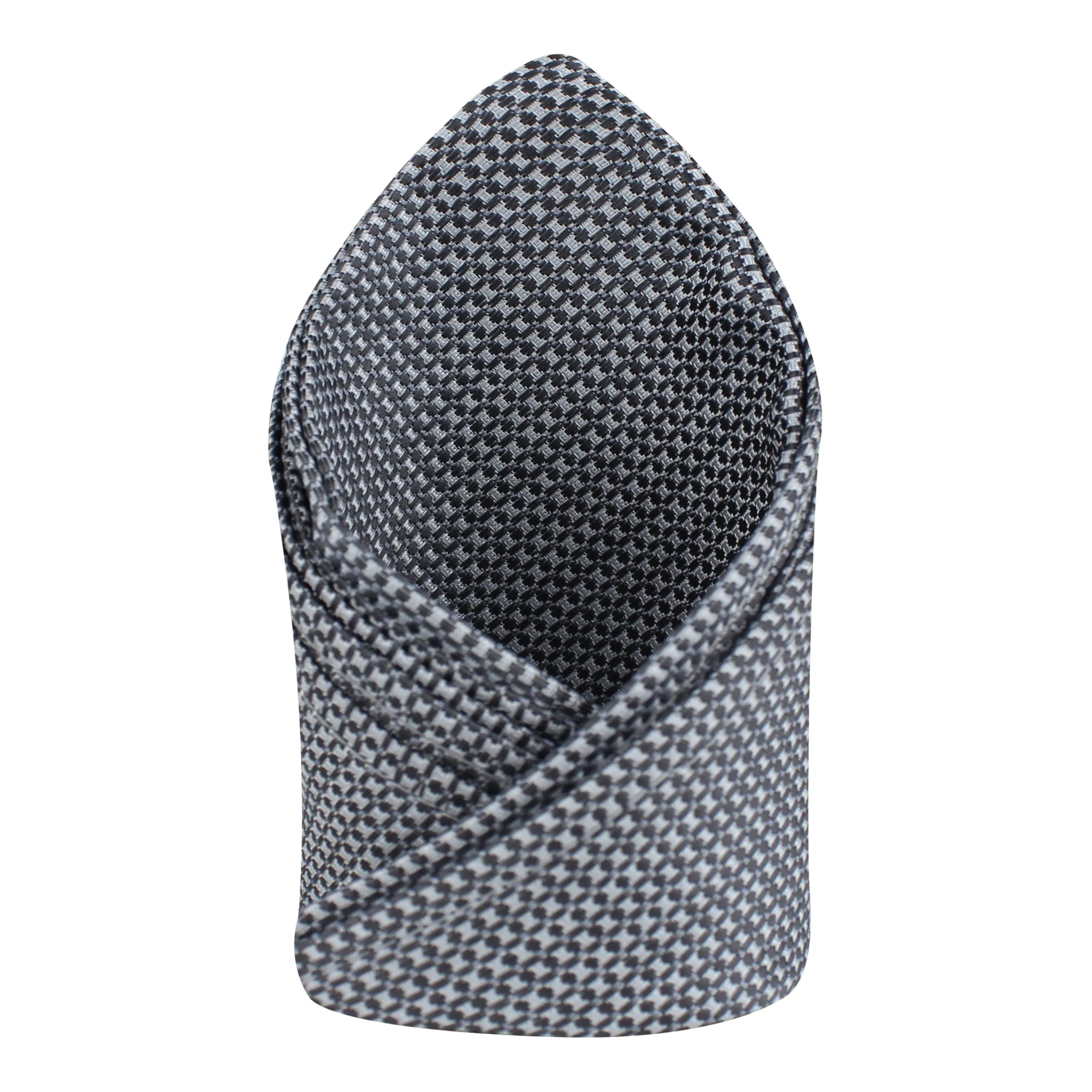 Kovove The Rogue Abstract Dark Grey Pocket Square For Men