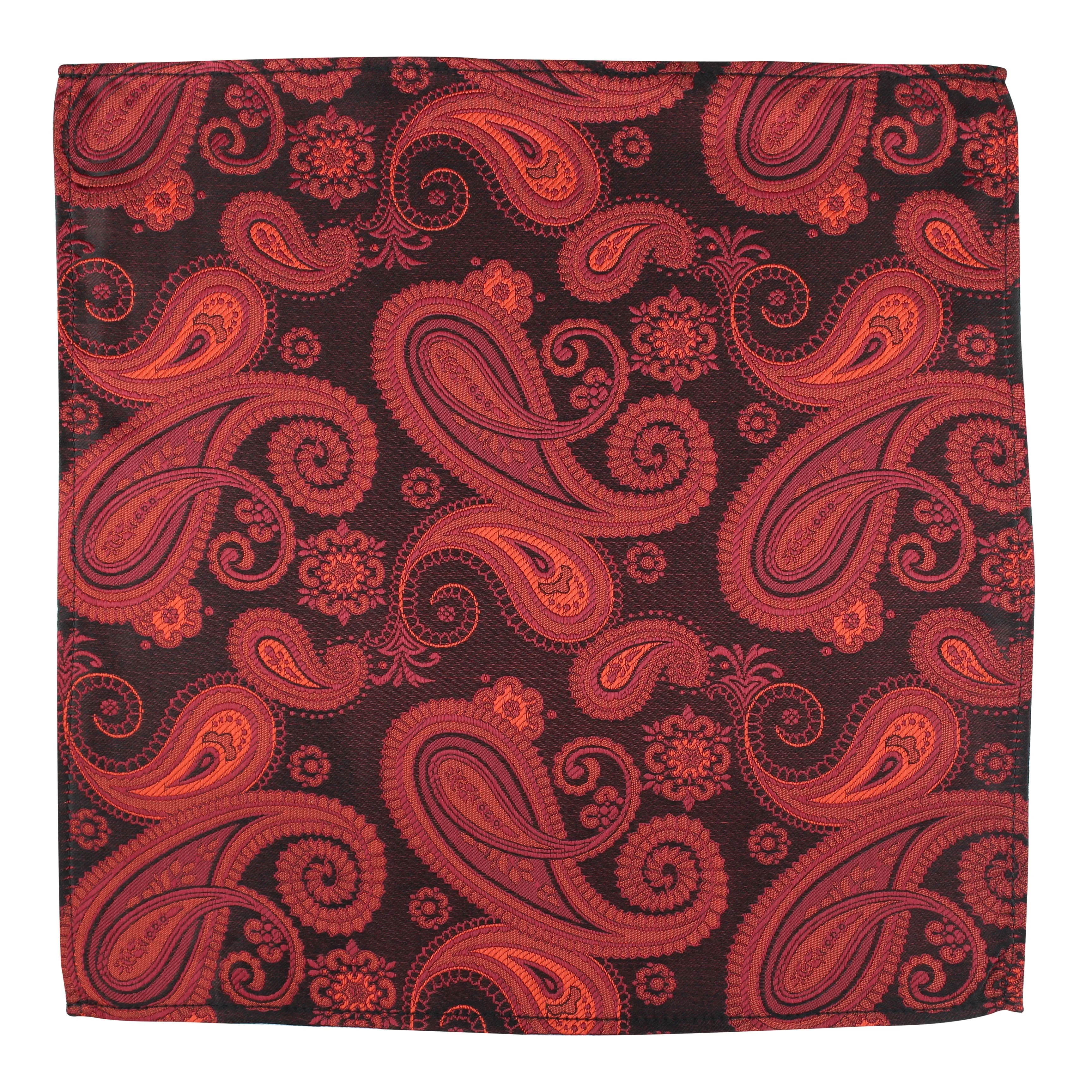 Kovove The Royal Paisley Maroon Pocket Square For Men