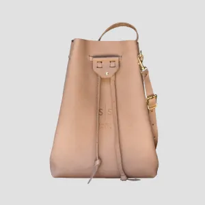 Leather Batseba Bucket Bag - Neutral