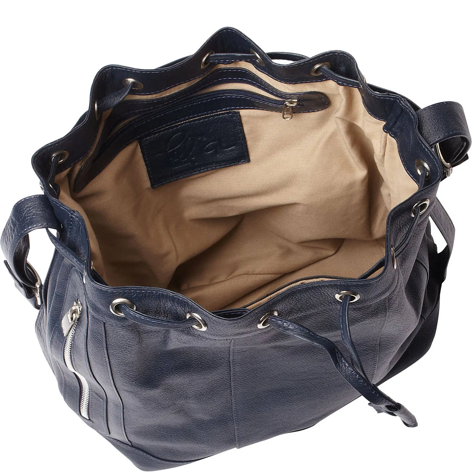 LEATHER DRAWSTRING BAG