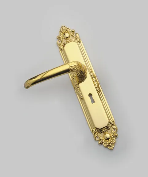 Lever On Fleur Plate (Gold Plated)