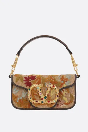 Locò Small Shoulder Bag In Embroidered Fabric