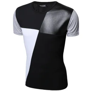 Mens T Shirt Slim Fit Crew Neck T-shirt