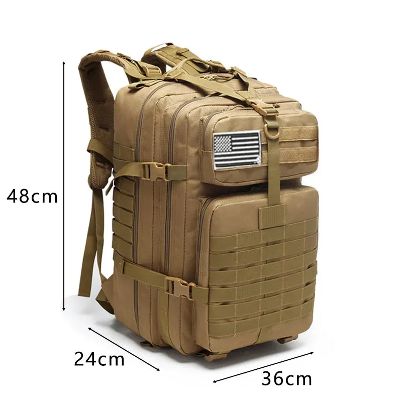 Military Tactical Backpack - 50L/25L Waterproof, Ideal for Camping, Hunting, Trekking - Rugged Rucksack for Men