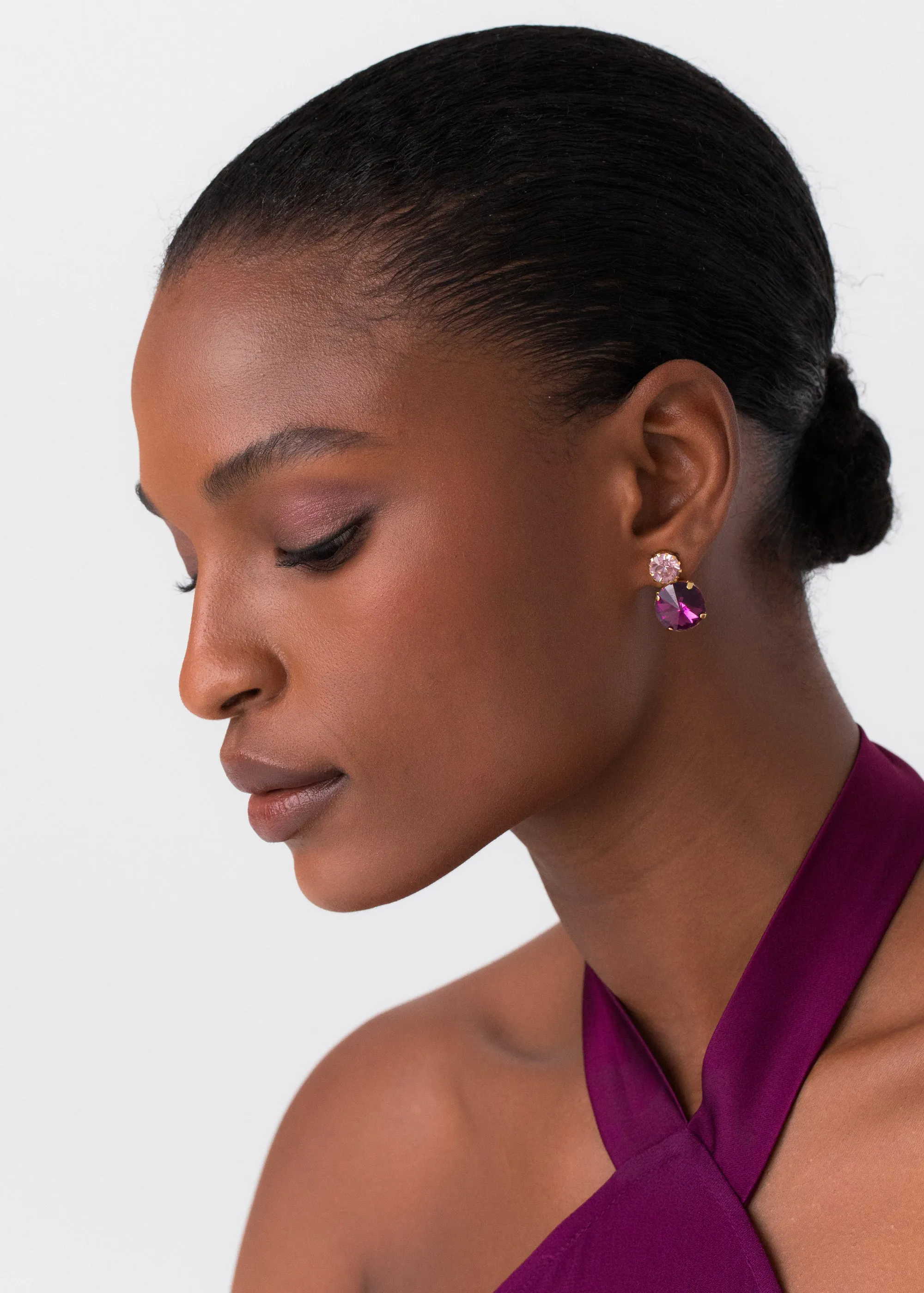 Myrla Earrings -- Amethyst