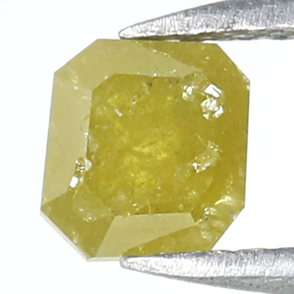 Natural Loose Radiant Diamond Yellow Color 0.77 CT 4.90 MM Radiant Shape Rose Cut Diamond L6831