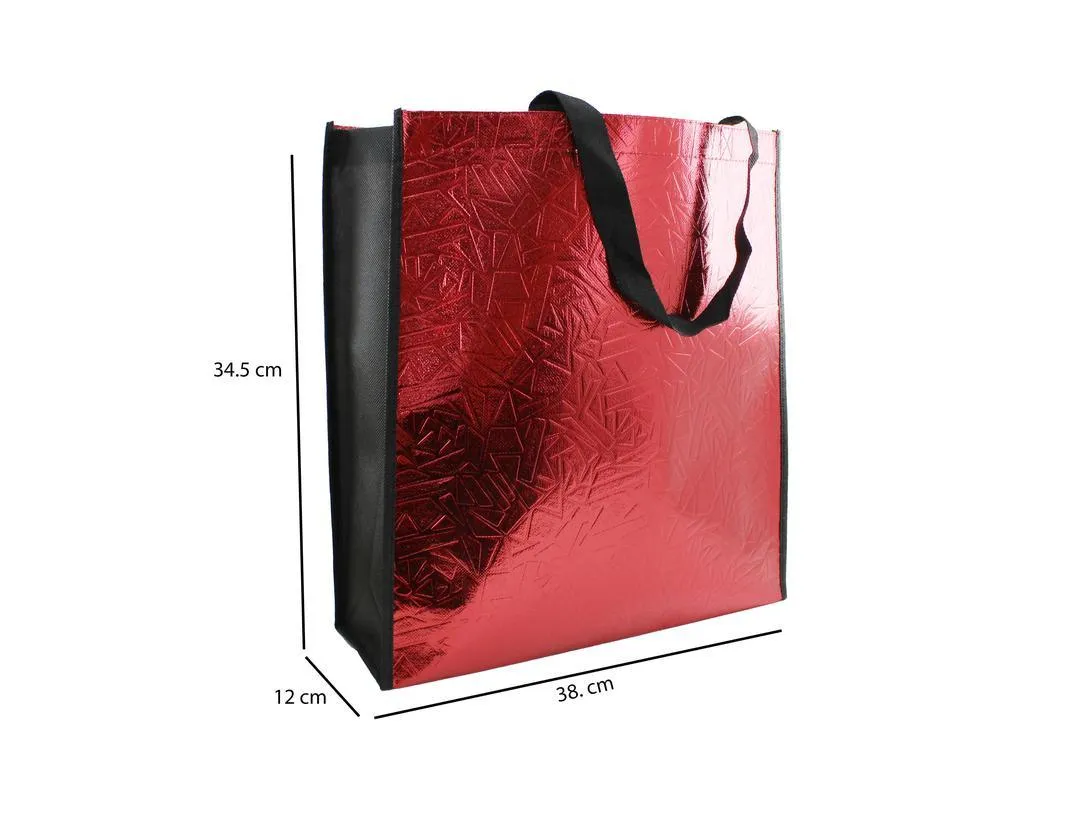 Non Woven Fabric Bag Elegance for Stylish Carrying - 34.5 x 12 x 38cm, Bold Red