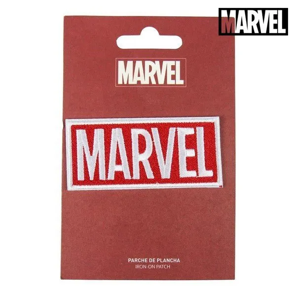 Patch Marvel White Red Polyester