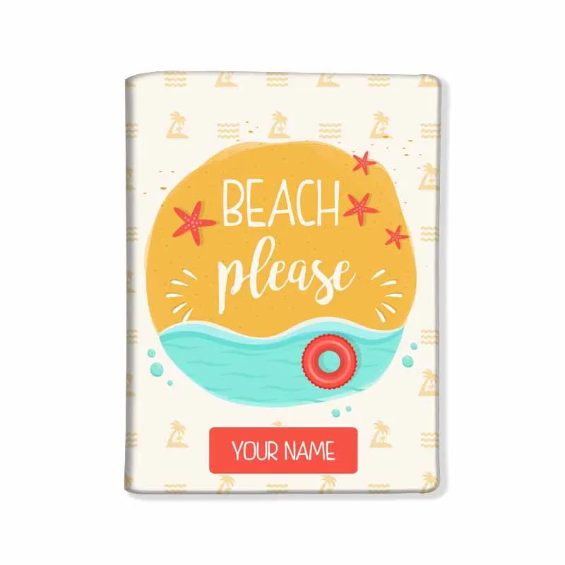 Personalised Passport Cover Travel Luggage Tag - Beach Please