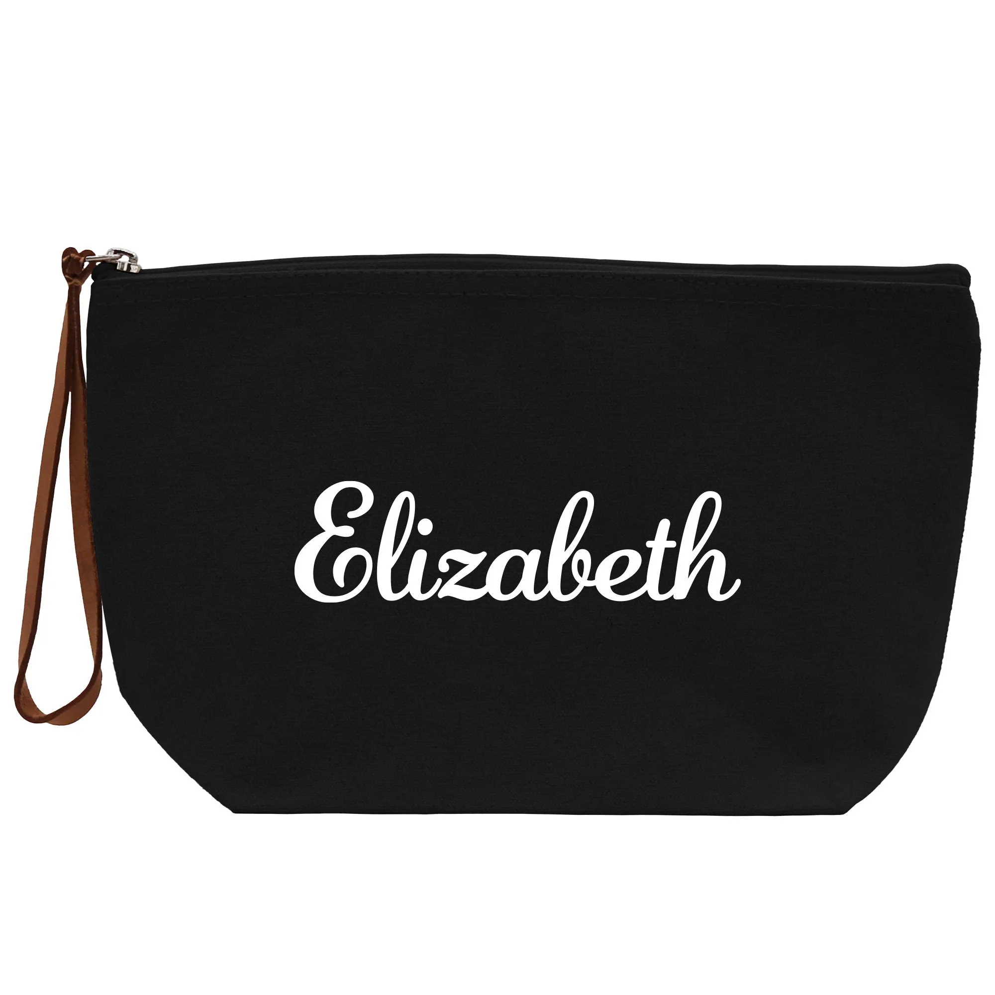 Personalized Name Cotton Canvas Accessory Pouch Small Custom Name Makeup Bag Birthday Gift for Her Travel Cosmetic Make Up Bag (MUB1003)