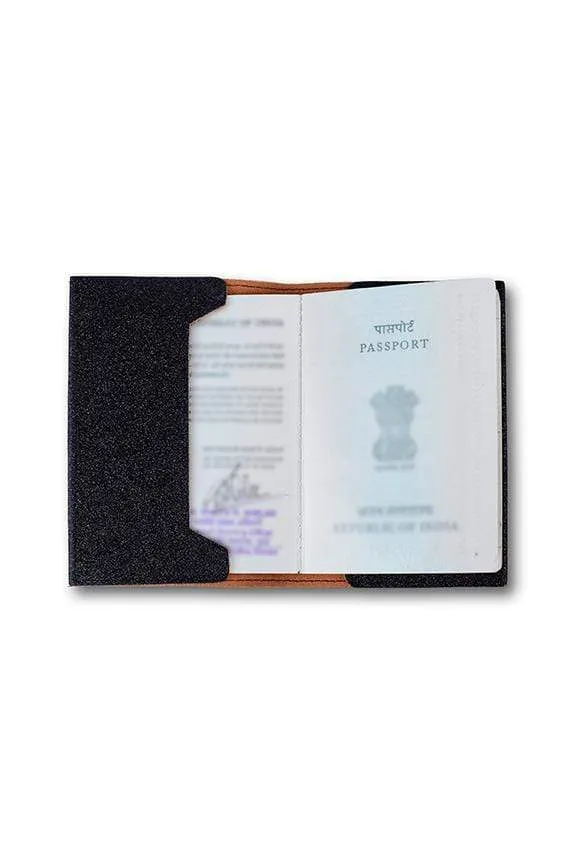 Personalized Passport Cover - Black Glitter