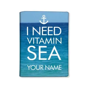 Personalized Passport Cover for Gift -  BEACH BUM - VITAMIN SEA