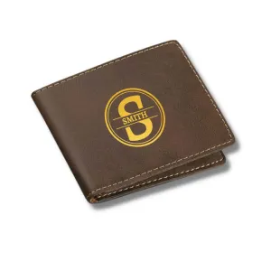 Personalized Wallet Men With Name Gents Purse - Brown