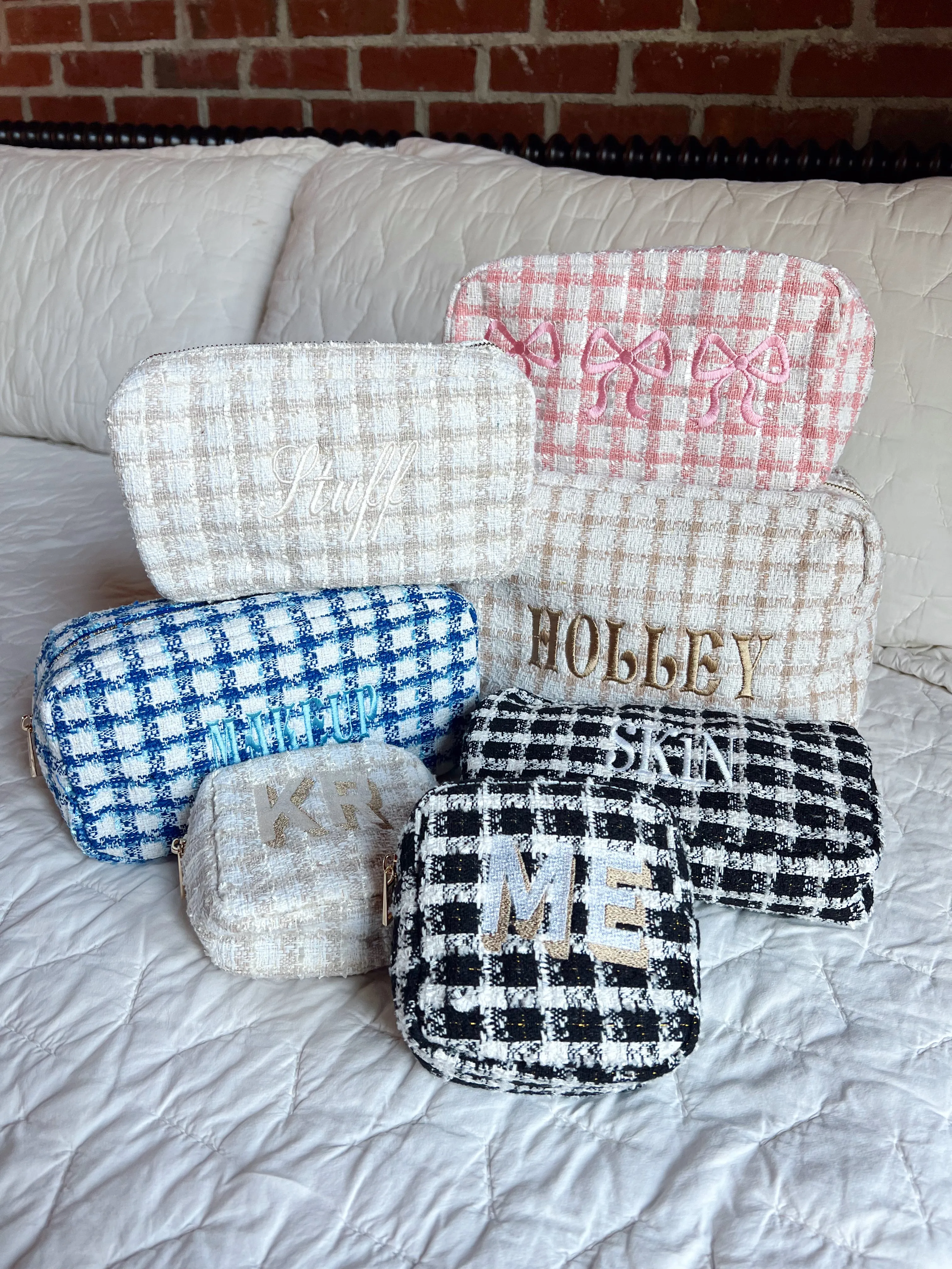 Plaid Makeup Bag Collection