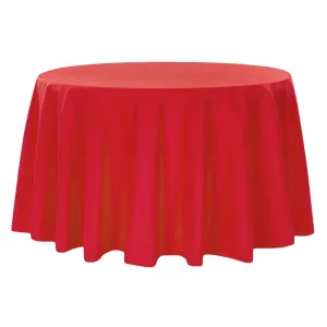 Polyester 108" Round Tablecloth - Red