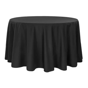 Polyester 120" Round Tablecloth - Black