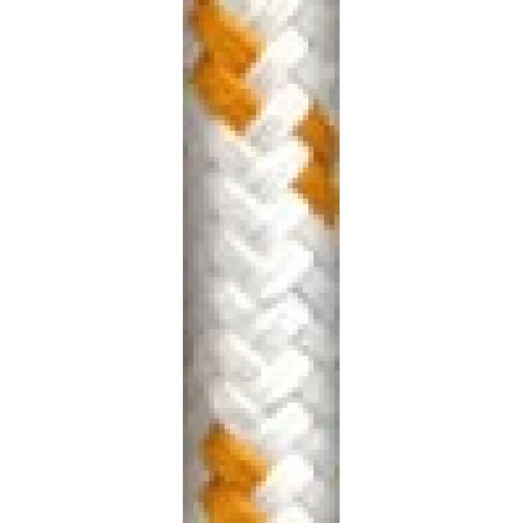 Polyester Braid - 1/4" White w/Gold Tracer $/FT