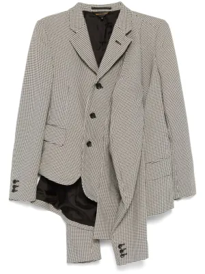 Polyester Houndstooth Hard Jacket