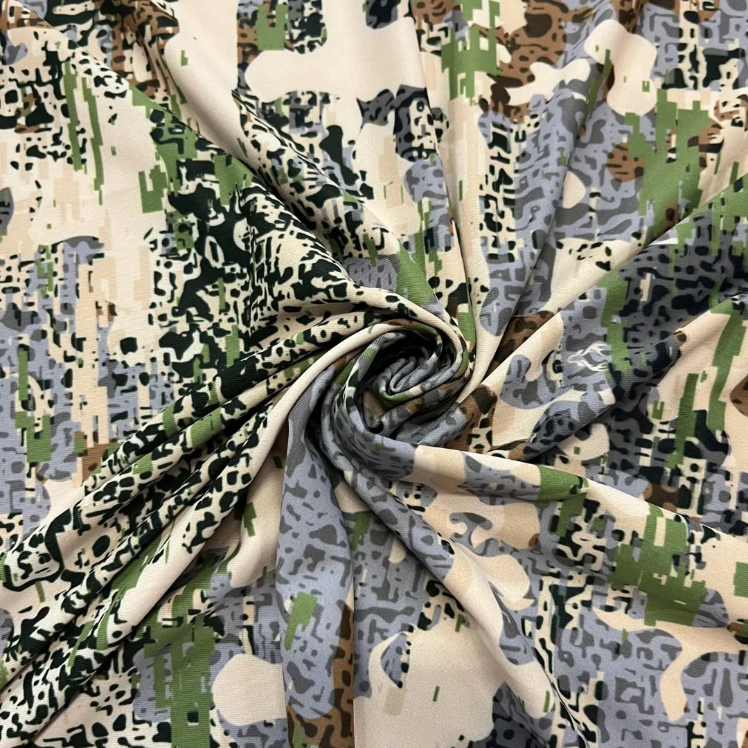 Polyester/Spandex Knit Fabric - Forloh Exposed Camo (Sold per Yard)