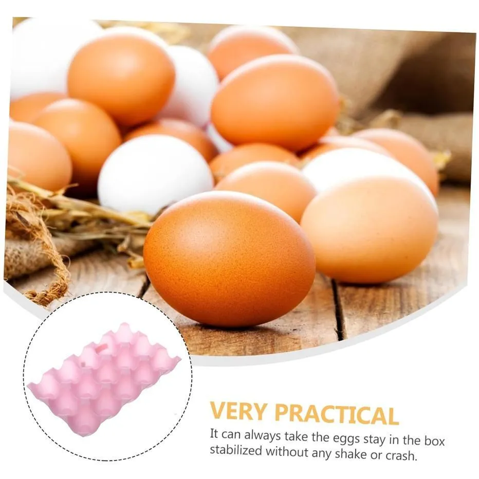 Portable Plastic Egg Box With Handle 15 Section Folding Egg Tray Storage Holder