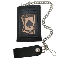 "Spade" Tri-Fold Chain Wallet