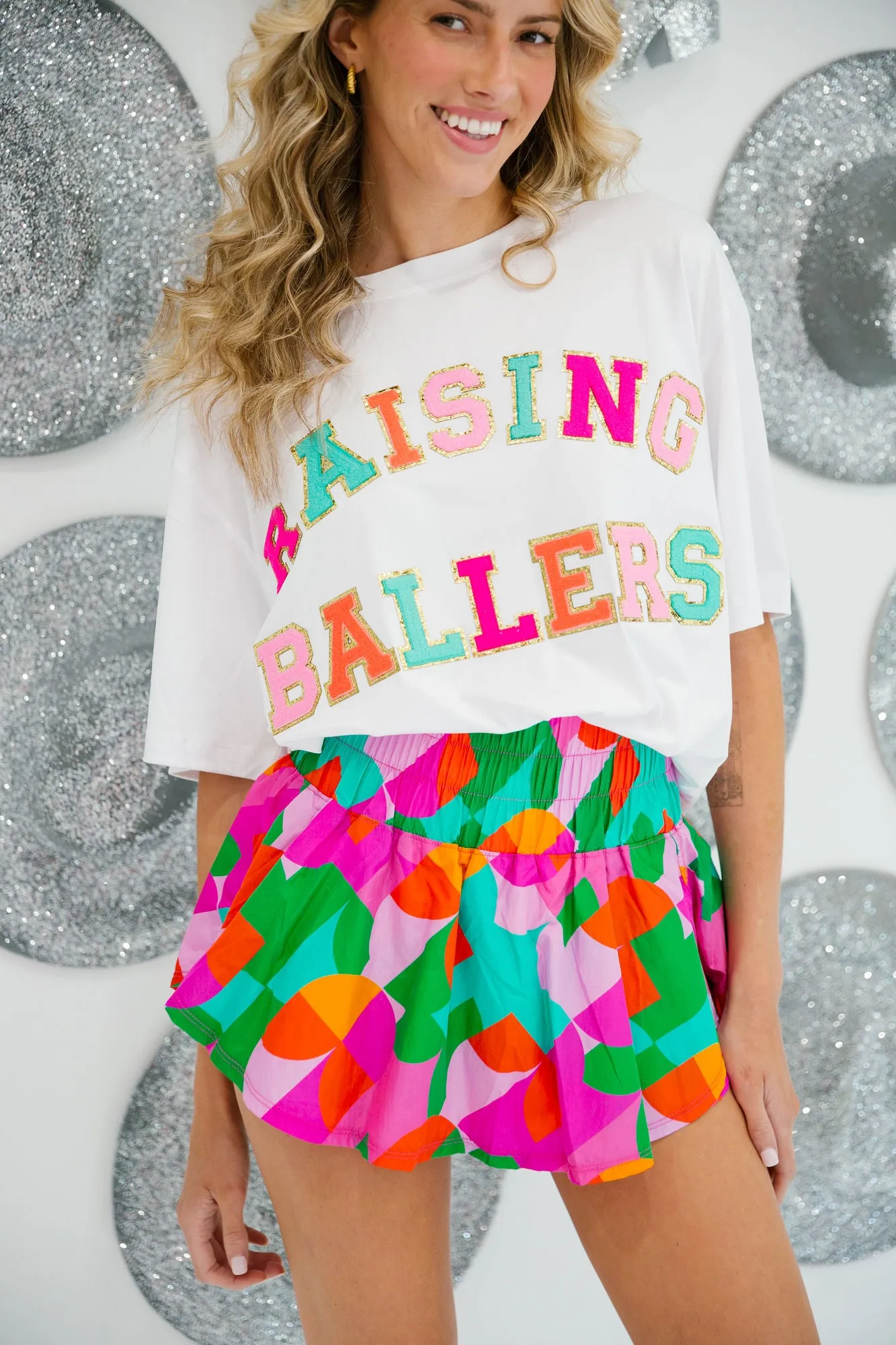 RADIANT COLOR BLOCK SKIRT