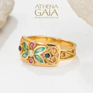 Regal Byzantine Butterfly Sky Ring