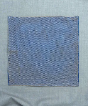 Regal Net Blue Pocket Square