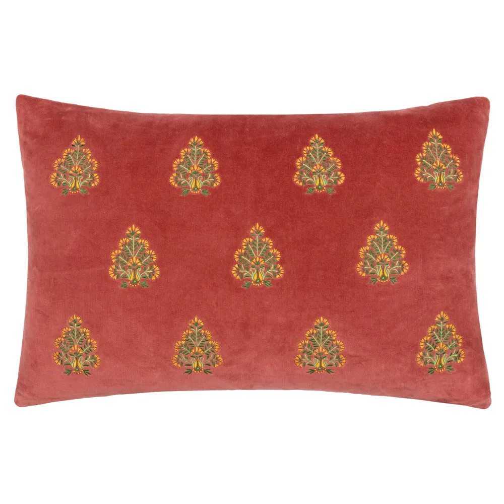 Rennes Embroidered Cushion Regal Rose